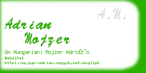 adrian mojzer business card